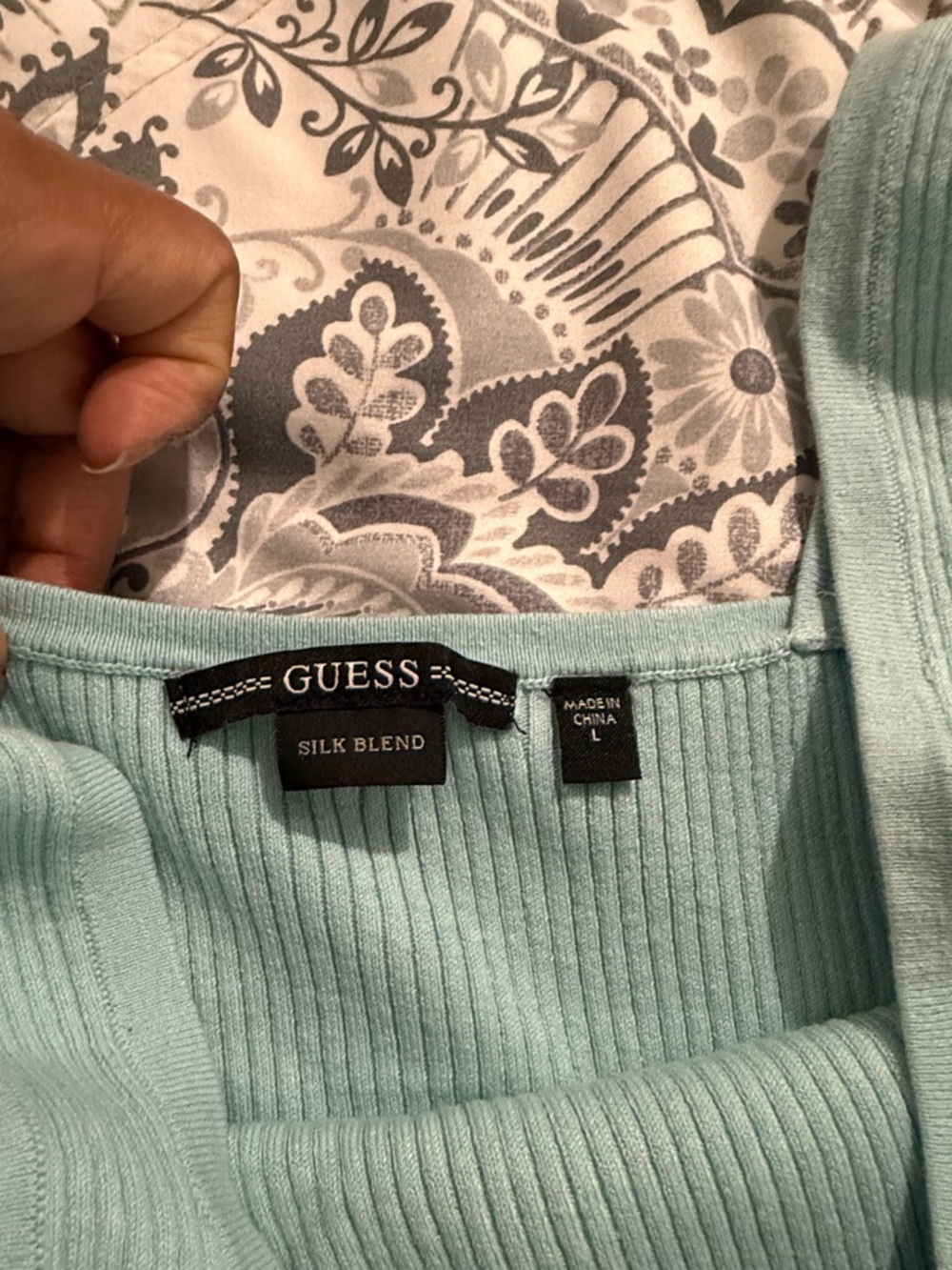 Guess Light Blue Ribbed One-Piece - Picture 2 of 5